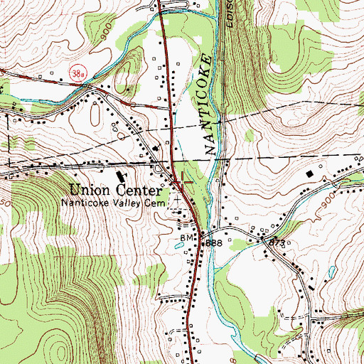 Topographic Map of Union Center, NY