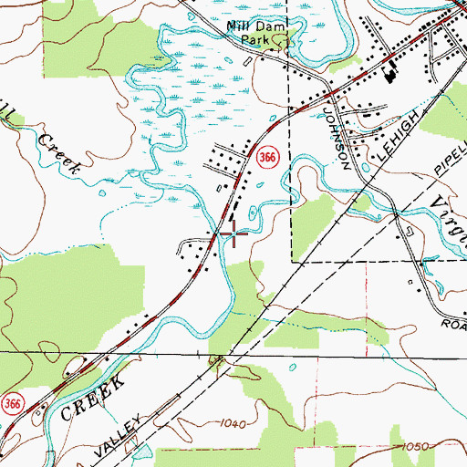 Topographic Map of Virgil Creek, NY