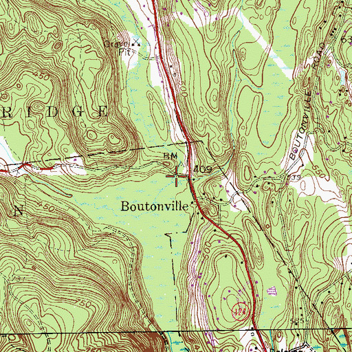 Topographic Map of Waccabuc River, NY