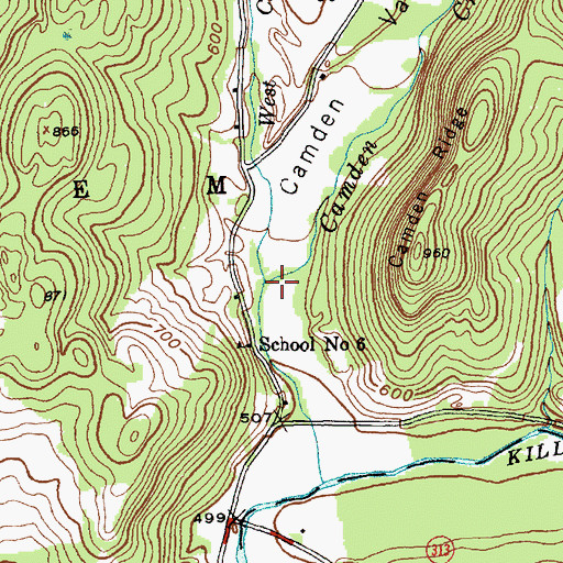 Topographic Map of West Camden Creek, NY