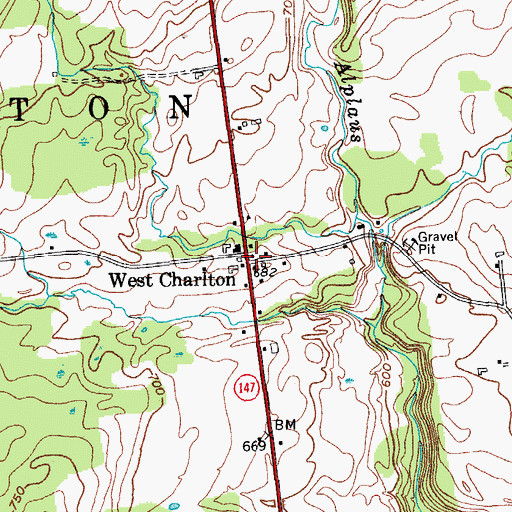 Topographic Map of West Charlton, NY