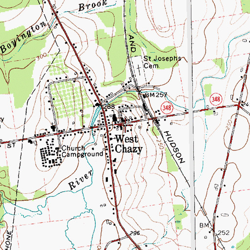 Topographic Map of West Chazy, NY