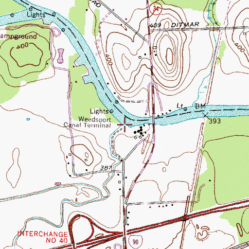 Topographic Map of Cold Spring Brook, NY