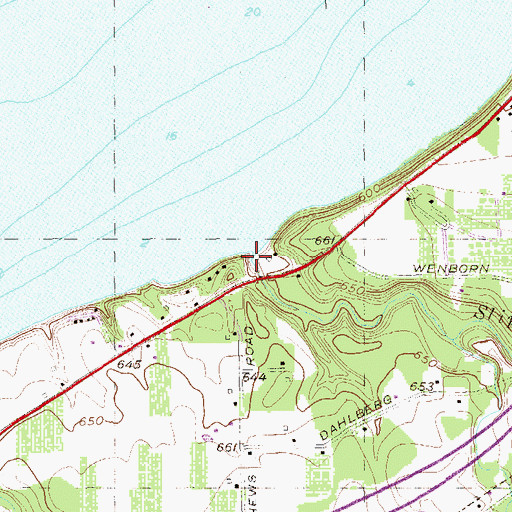 Topographic Map of Slippery Rock Creek, NY