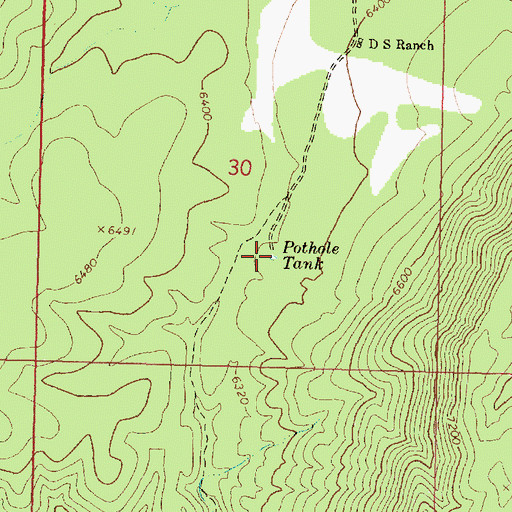Topographic Map of Pothole Tank, AZ