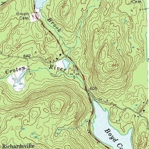 Topographic Map of Black Pond Brook, NY