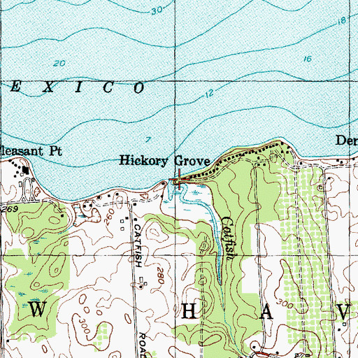 Topographic Map of Catfish Creek, NY
