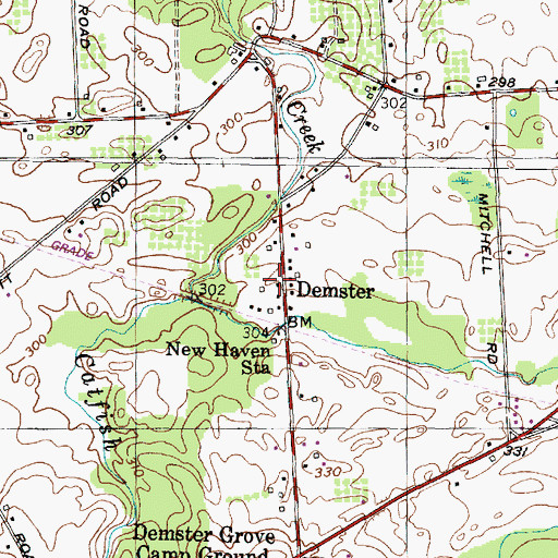 Topographic Map of Demster, NY