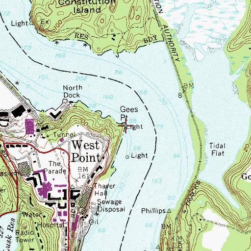 Topographic Map of Gees Point, NY