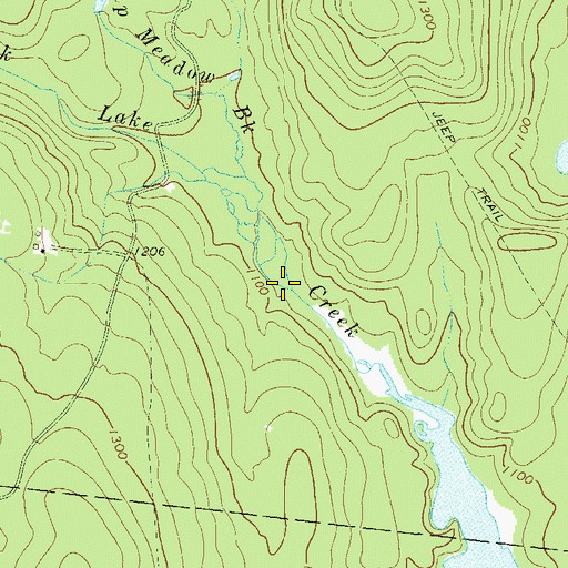 Topographic Map of Hemp Meadow Brook, NY