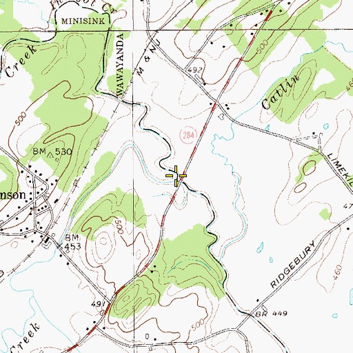 Topographic Map of Indigot Creek, NY