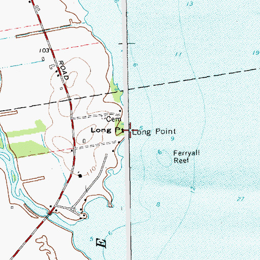 Topographic Map of Long Point, NY