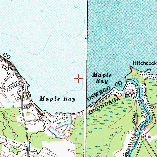 Topographic Map of Maple Bay, NY
