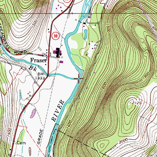 Topographic Map of Platner Brook, NY