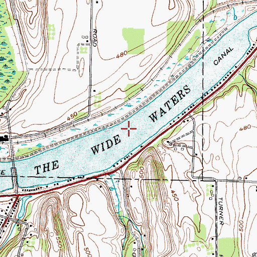 Topographic Map of The Wide Waters, NY