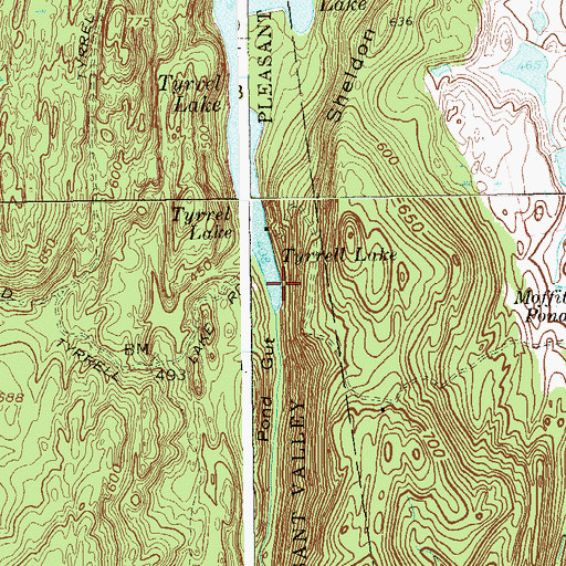 Topographic Map of Tyrrel Lake, NY