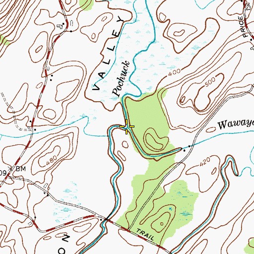 Topographic Map of Wawayanda Creek, NJ