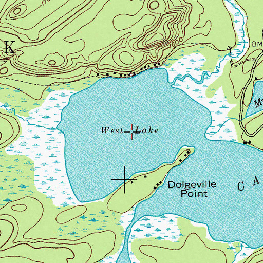 Topographic Map of West Lake, NY