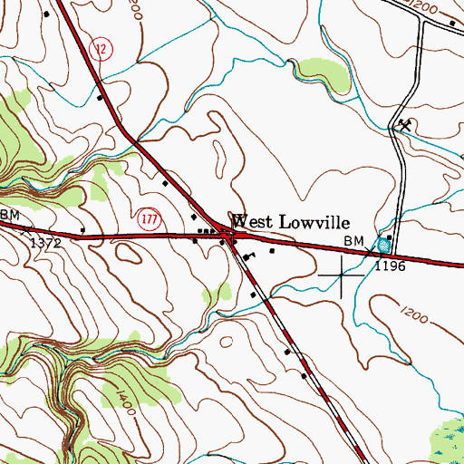 Topographic Map of West Lowville, NY