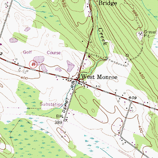 Topographic Map of West Monroe, NY