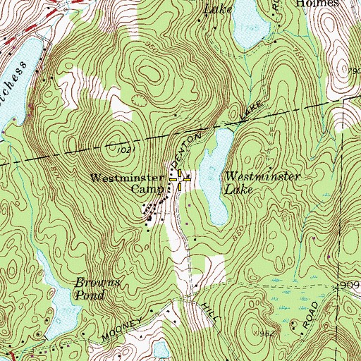 Topographic Map of Westminster Camp, NY