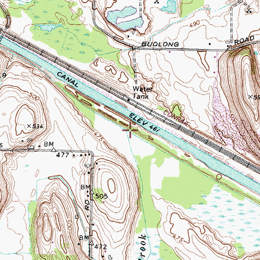 Topographic Map of White Brook, NY