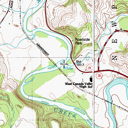 Topographic Map of White Creek, NY