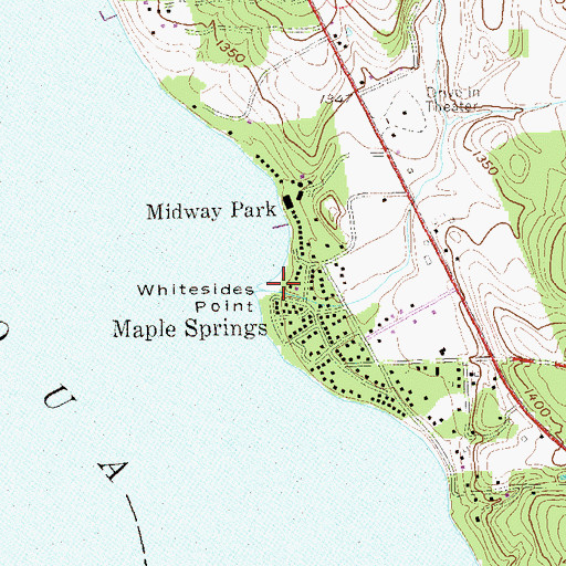 Topographic Map of Whitesides Point, NY