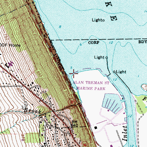 Topographic Map of Williams Brook, NY