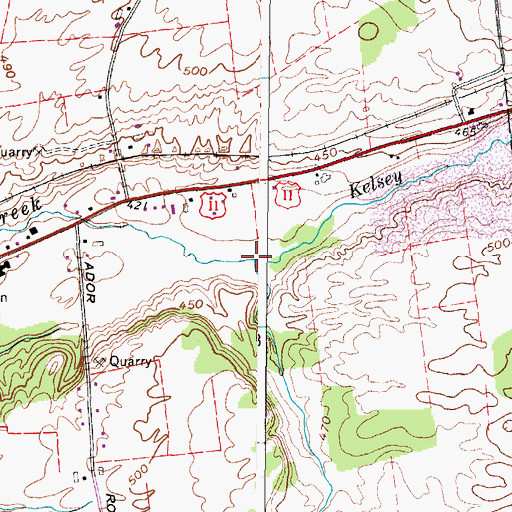 Topographic Map of Willow Creek, NY