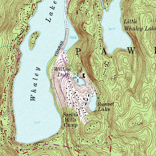 Topographic Map of Willow Lake, NY