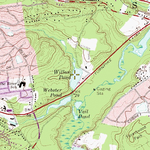Topographic Map of Willow Pond, NY