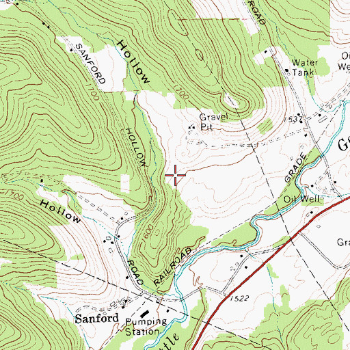 Topographic Map of Wilson Hollow, NY