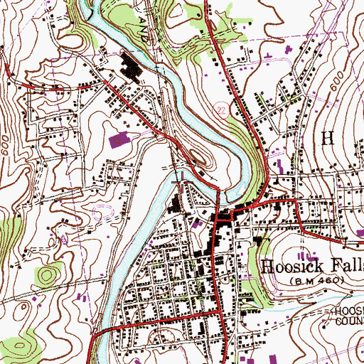 Topographic Map of Woods Brook, NY