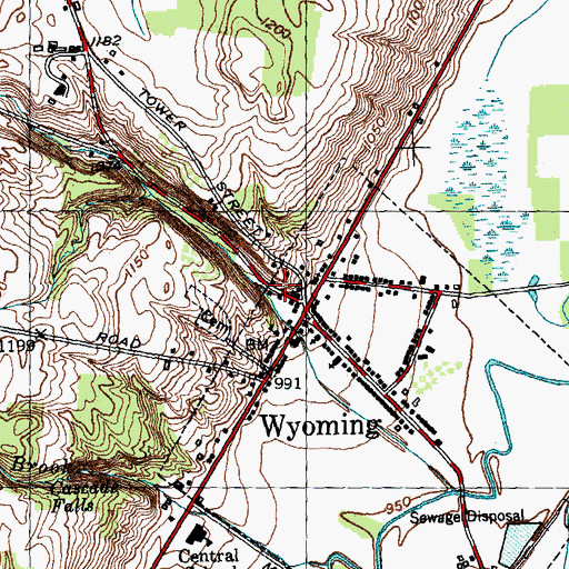 Topographic Map of Wyoming Gulf, NY