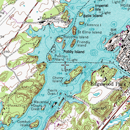 Topographic Map of American Narrows, NY