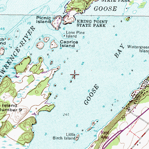 Topographic Map of Three Sisters, NY