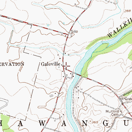 Topographic Map of Galeville, NY