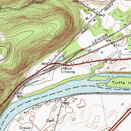 Topographic Map of Horton Crossing, NY