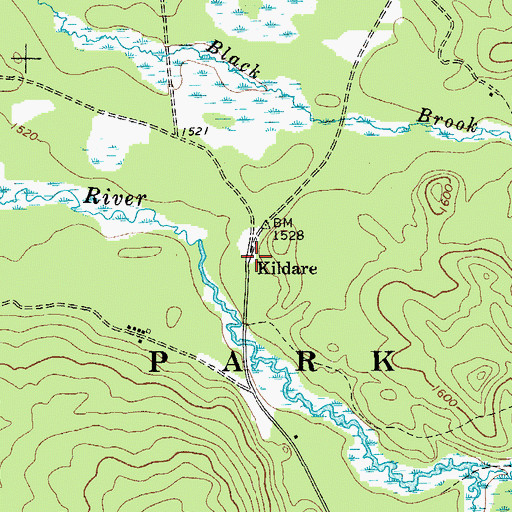 Topographic Map of Kildare, NY