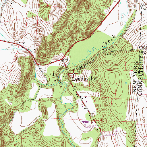 Topographic Map of Leedsville, NY