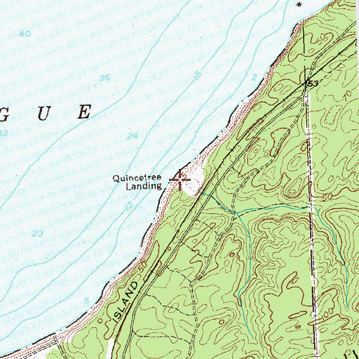 Topographic Map of Quincetree Landing, NY