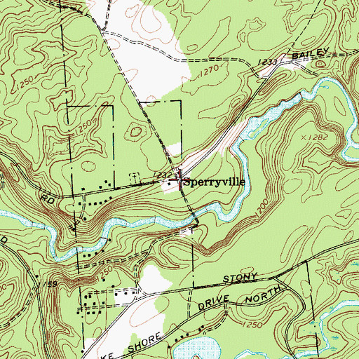 Topographic Map of Sperryville, NY