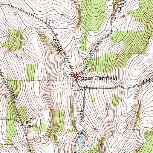 Topographic Map of Upper Fairfield, NY