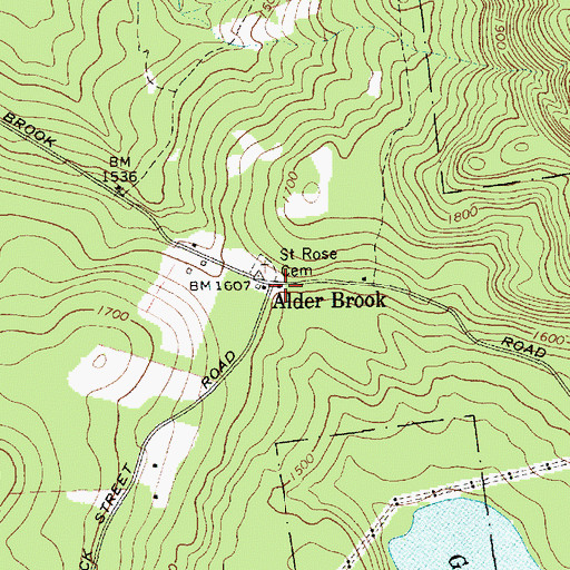 Topographic Map of Alder Brook, NY