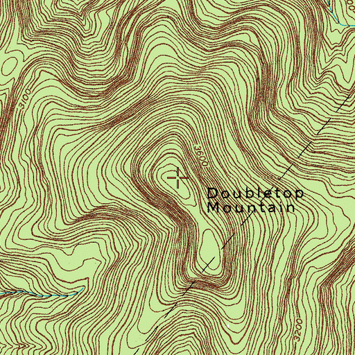 Topographic Map of Doubletop Mountain, NY