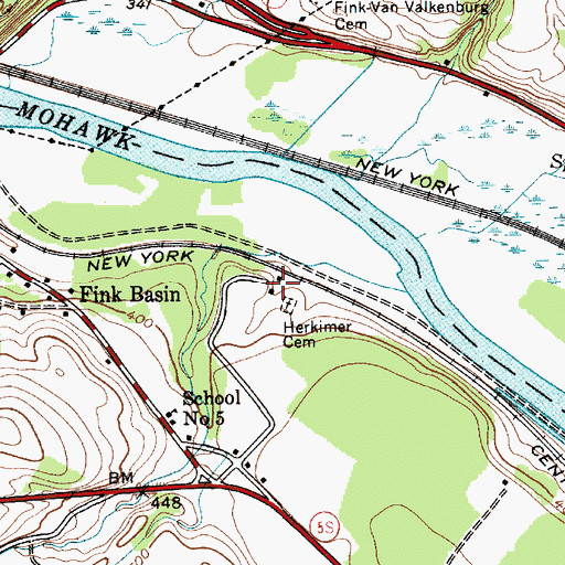 Topographic Map of Herkimer Monument, NY