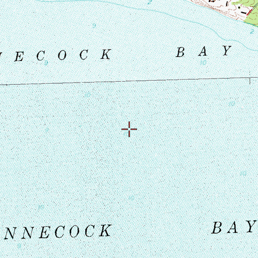 Topographic Map of Shinnecock Bay, NY