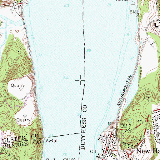 Topographic Map of Lange Rack, NY