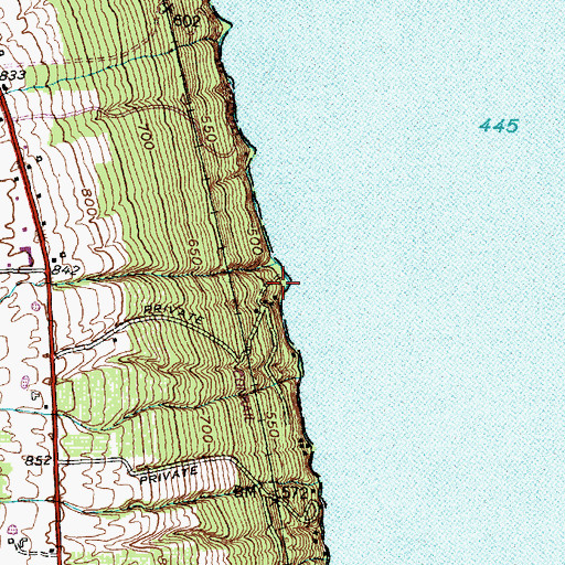 Topographic Map of Buttonwood Point, NY